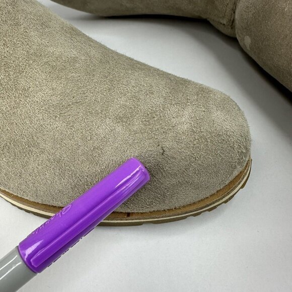 Prada Women's Calzature Donna Montone Fango Suede Sherpa Boots EU 37.5 / US 7 - Picture 16 of 17